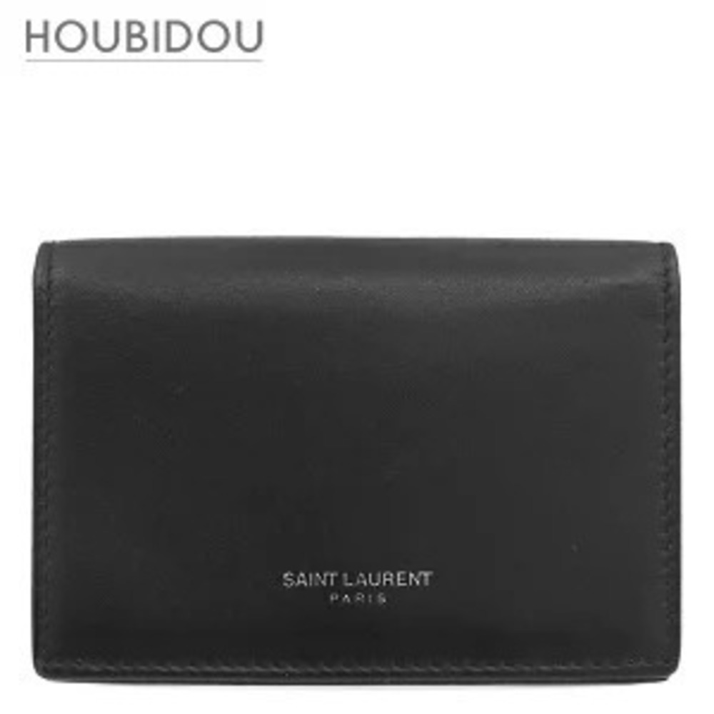 Saint Laurent Card Case Wallet business leather black h
